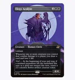 Elegy Acolyte (Borderless) - Foil Card- Edge of Eternities (EOE) MTG Rare #293 - Image 1