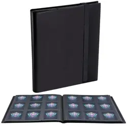 360 Card Pocket Binder with Elastic 9 Pocket Trading Cards Album Folder, Black - Image 1