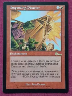 Magic The Gathering URZA'S LEGACY IMPENDING DISASTER red card MTG - Image 1