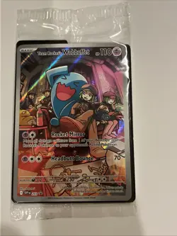 Team Rocket's Wobbuffet 203 Sv: Scarlet & Violet SEALED PROMO Pokemon Card - Image 1