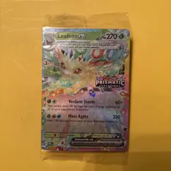 Pokemon TCG Leafeon EX Card 006/131 Stamped Prismatic Evolutions SEALED - Image 1