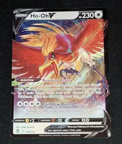 Micut Error Pokemon TCG Ho-Oh v Silver Tempest Holo Ultra Rare Card 140/195 - Image 3