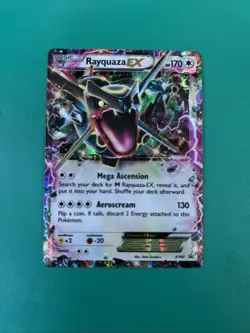 Pokemon TCG Shiny Rayquaza EX XY69 Promo Holo Card Near Mint Condition - Image 1