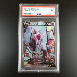 PSA 9 Mewtwo V 072/078 Pokemon Go Full Art Holo Graded Card - Image 1
