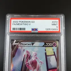 PSA 9 Mewtwo V 072/078 Pokemon Go Full Art Holo Graded Card - Image 2