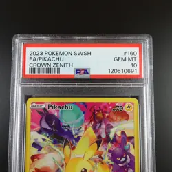 PSA 10 Pikachu 160/159 Pokemon Crown Zenith Full Art Holo Graded Card - Image 2
