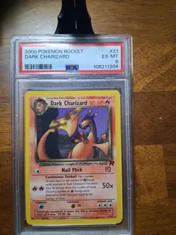 2000 Pokemon Rocket Dark Charizard #21 PSA 6 Graded Card - Image 1