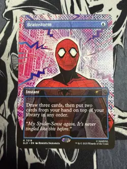 MTG Spider-Man BRAINSTORM 7019 SECRET LAIR DROP NONFOIL RARE Hit Magiccon 2025 - Image 1