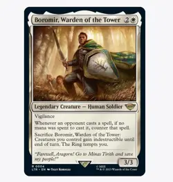 Boromir, Warden of the Tower - The Lord of the Rings (LTR) MTG Rare #4 | Regular - Image 1