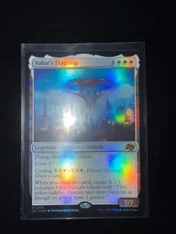MTG Magic the Gathering Valor's Flagship (35/568) Aetherdrift LP FOIL - Image 1
