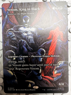 MTG Spider-Man Venom, King in Black (Skithiryx, Blight Dragon) Borderless FOIL - Image 1
