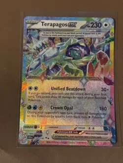 LP Pokemon Terapagos ex - 128/142 - Double Rare Lightly Played Stellar Crown - Image 1
