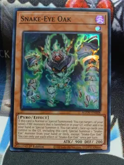 Yugioh Snake-Eye Oak Super Rare AGOV-EN008 1st Near Mint - Image 1