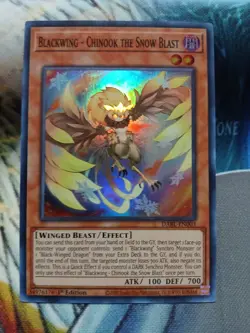 Yugioh Blackwing - Chinook the Snow Blast Super Rare DABL-EN003 1st Near Mint - Image 1