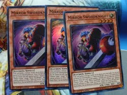 Yugioh Mirror Swordknight X3 Super Rare DUNE-EN006 1st Near Mint Playset - Image 1