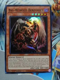 Yugioh Big-Winged Berfomet Super Rare DUNE-EN004 1st Ed Near Mint - Image 1