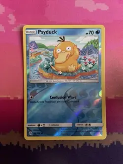 Pokemon Card Psyduck Sun & Moon Reverse Holo Common 28/149 Near Mint - Image 1