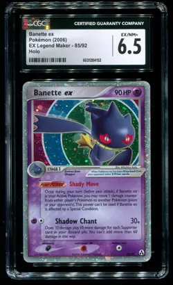 CGC 6.5 Banette ex Holo Rare EX Legend Maker 2006 Pokemon Card #85 - Image 1