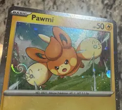 Pawmi - 040 (Cosmos Holo) Scarlet & Violet Promo Pokemon Card HD GALAXY Swirl - Image 1