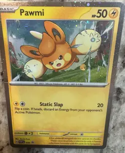 Pawmi - 040 (Cosmos Holo) Scarlet & Violet Promo Pokemon Card HD GALAXY Swirl - Image 4