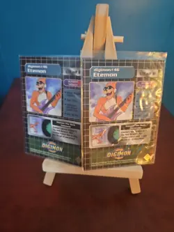 2x Digimon ETEMON 46 Ultimate UPPER DECK 1999 Foil Holo Trading Cards - Image 2