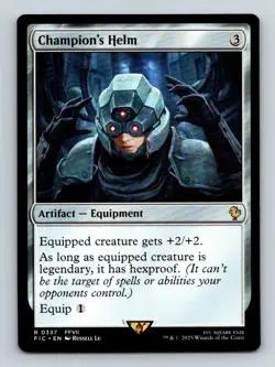 #337 Champion's Helm 2025 Final Fantasy Commander ` Rare - Image 1