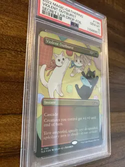 MTG✨VIOLENT OUTBURST Borderless/Ext Art FOIL✨SLD PSA 10 2022 RARE Tatamepi Art - Image 3