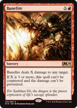Banefire - Core Set 2019 #130/280 MTG Magic The Gathering - Image 1