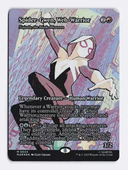 Spider-Gwen, Web-Warrior (Borderless Foil) MTG Marvel's Spider-Man Eternal-Legal - Image 1