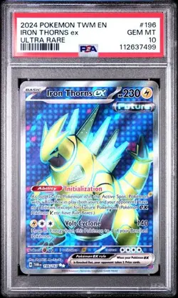 PSA 10 GEM Mint Iron Thorns ex 196/167 Ultra Rare Full Art - Pokemon SV06 TWM - Image 1