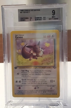 1999 Pokemon Jungle 1st Edition Eevee #51/64 BGS 9 - Image 1
