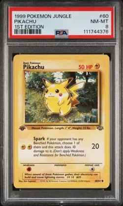 two 1999 POKEMON 1ST EDITION JUNGLE PIKACHU PSA 6 consecutive psa numbers - Image 2