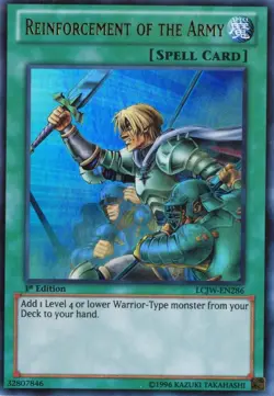 Yu-Gi-Oh! Reinforcement of the Army 1st Ed. LCJW-EN286 Ultra Rare NM/LP x1 - Image 1