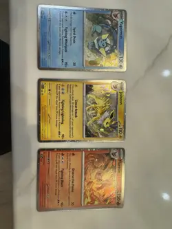 Pokemon Vaporeon Jolteon Flareon Card Set - Holo Rare Collection - Image 1