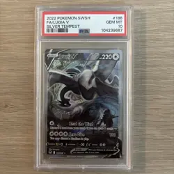 Pokemon Lugia V Alt Art TCG Card 186/195 Silver Tempest SWSH Ultra Rare PSA 10 - Image 1