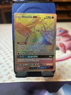 Pokemon Oricorio GX TCG Sun & Moon Cosmic Eclipse Holo Card 255/236 Secret Rare - Image 1