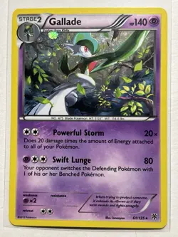 Gallade 61/135 - Black & White Plasma Storm Holo Rare Pokemon Card - Image 1