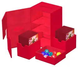 ULTIMATE GUARD TWIN FLIP n TRAY Red 160+ XENOSKIN MONOCOLOR DECK Card CASE - Image 1