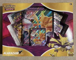 Pokemon Trading Card Game Collector Box Sealed [ Alakazam V ] 4-Packs - Image 1