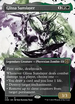[1x] Glissa Sunslayer - Foil - Borderless Showcase Near Mint, English Phyrexia: - Image 1