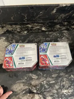 Pokemon TCG Paldea Legends Tins Bundle - Koraidon & Miraidon EX - 2 Sealed Tins - Image 2