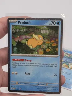 Pokemon TCG Mega Evolutions Psyduck 007 Golduck 008 Black Star Promo Holo NEW NM - Image 2