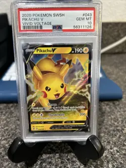 2020 Pokemon SWSH Pikachu Vivid Voltage PSA 10 #043 Gem MT - Image 1