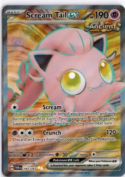 Pokemon TCG Twilight Masquerade Scream Tail ex 197/167 Ultra Rare Full Art NM - Image 1