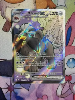 Pokemon TCG Scarlet And Violet Destined Rivals - Arven’s Mabosstiff Ex 218/182 - Image 1