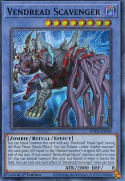 Yu-Gi-Oh! Vendread Scavenger 1st Ed. POTE-EN040 Super Rare NM/LP x1 - Image 1