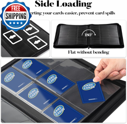Premium Zip Card Binder 9 Pocket Trading Card Binder 360 Zipper Card... - Image 5