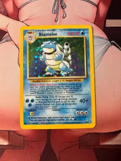 Pokemon TCG Blastoise Base Set Holo Unlimited Rare Card 2/102 LP Condition - Image 2