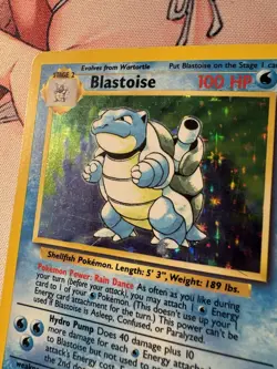 Pokemon TCG Blastoise Base Set Holo Unlimited Rare Card 2/102 LP Condition - Image 3