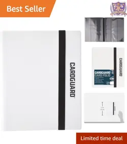 9-Pocket Trading Card Pro-Folio - Holds 360 Cards, Acid-Free, White - Image 1